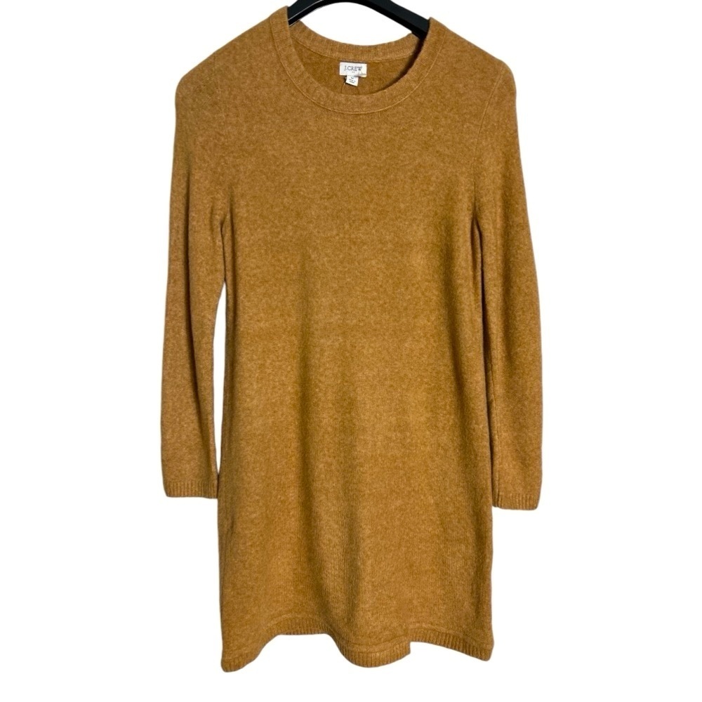 J Crew Sweater Dress in Extra Soft Yarn Camel Colored Dize M